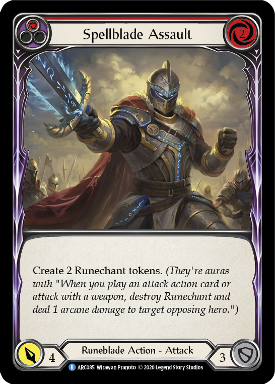Spellblade Assault (Red) [U-ARC085] (Arcane Rising Unlimited)  Unlimited Rainbow Foil | Card Merchant Takapuna