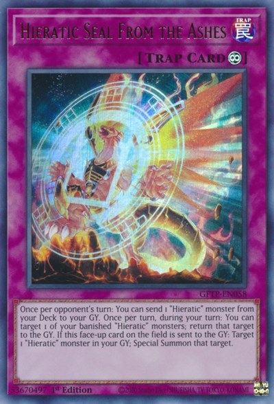 Hieratic Seal from the Ashes [GFTP-EN058] Ultra Rare | Card Merchant Takapuna