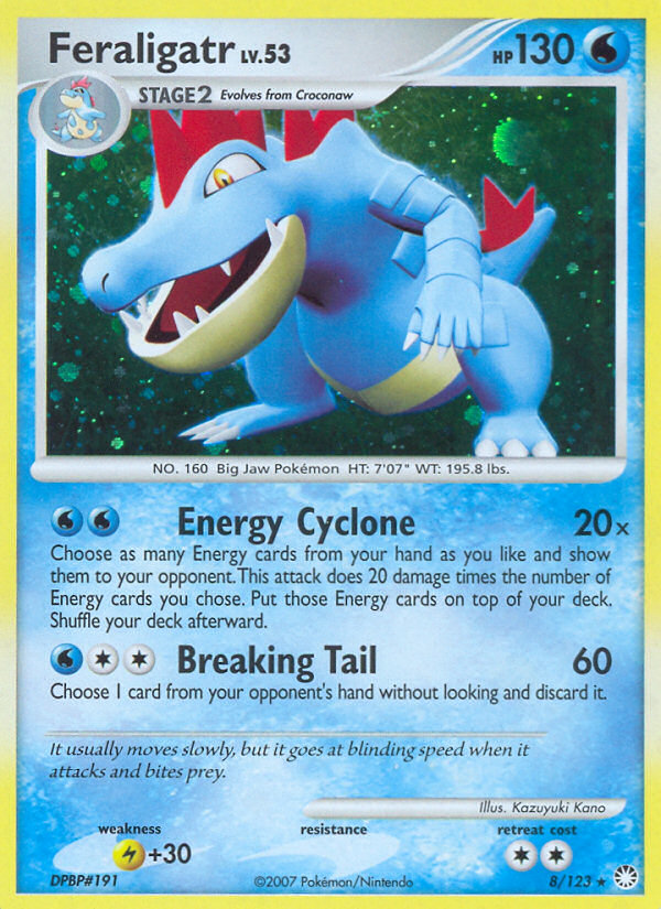 Feraligatr (8/123) [Diamond & Pearl: Mysterious Treasures] | Card Merchant Takapuna