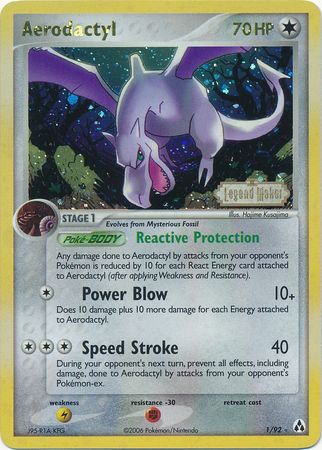 Aerodactyl (1/92) (Stamped) [EX: Legend Maker] | Card Merchant Takapuna