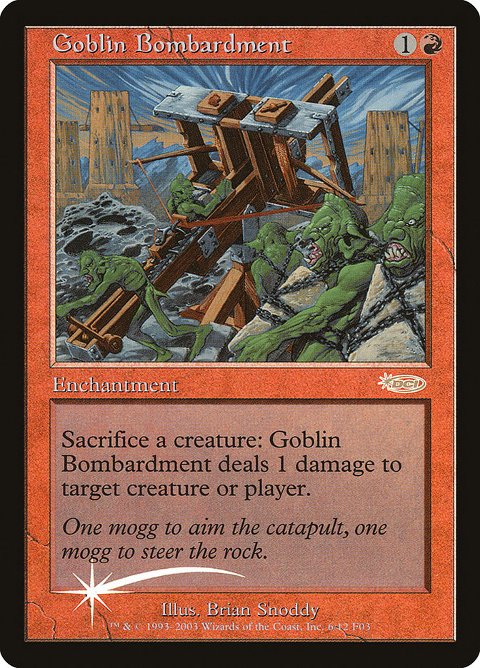 Goblin Bombardment [Friday Night Magic 2003] | Card Merchant Takapuna