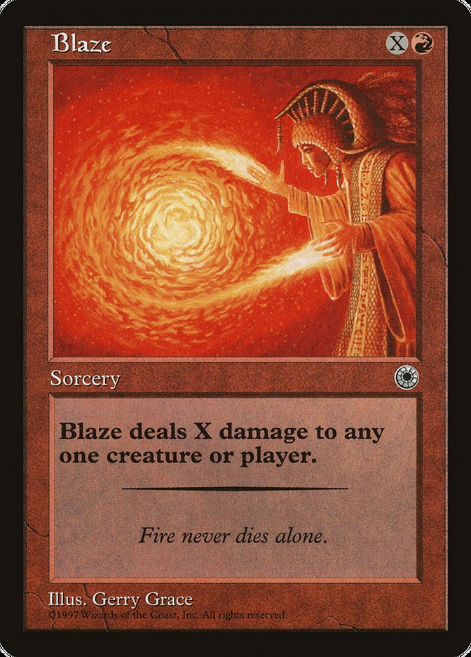Blaze (With Flavor Text) [Portal] | Card Merchant Takapuna