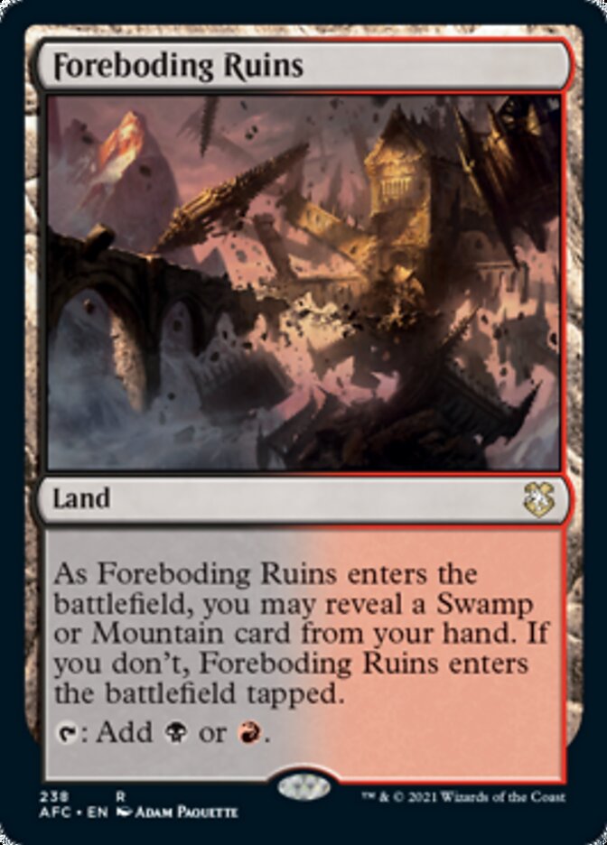 Foreboding Ruins [Dungeons & Dragons: Adventures in the Forgotten Realms Commander] | Card Merchant Takapuna