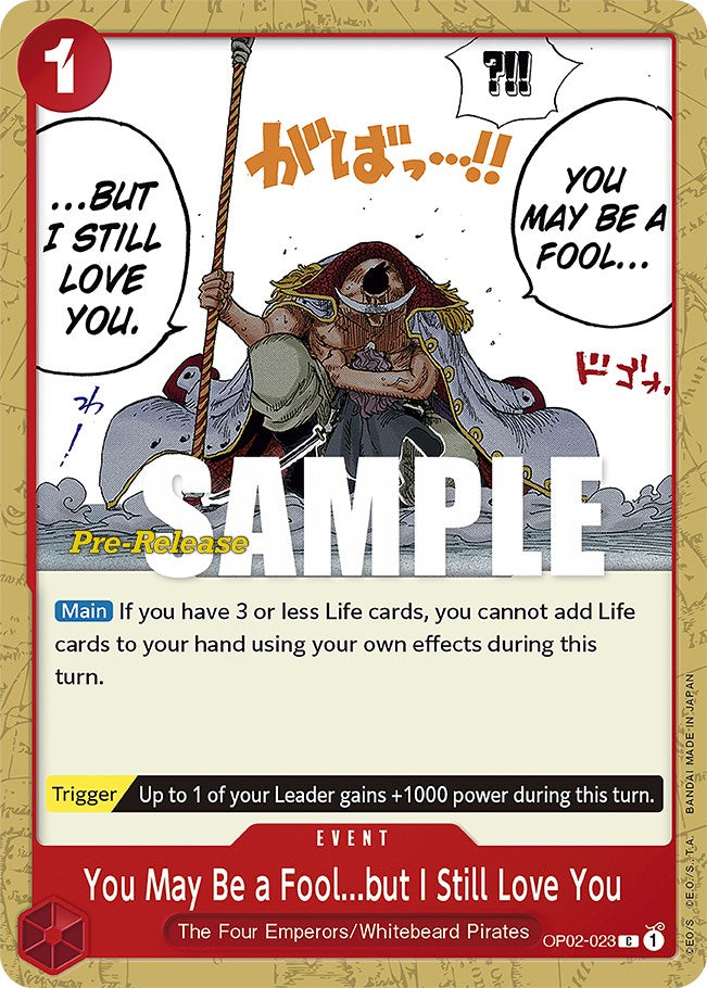 You May Be a Fool...but I Still Love You [Paramount War Pre-Release Cards] | Card Merchant Takapuna