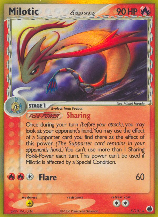Milotic (5/101) (Delta Species) [EX: Dragon Frontiers] | Card Merchant Takapuna