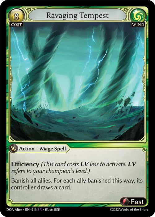 Ravaging Tempest (219) [Dawn of Ashes: Alter Edition] | Card Merchant Takapuna