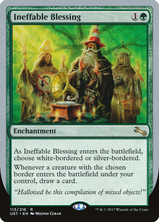 Ineffable Blessing ("choose white-bordered or silver-bordered") [Unstable] | Card Merchant Takapuna