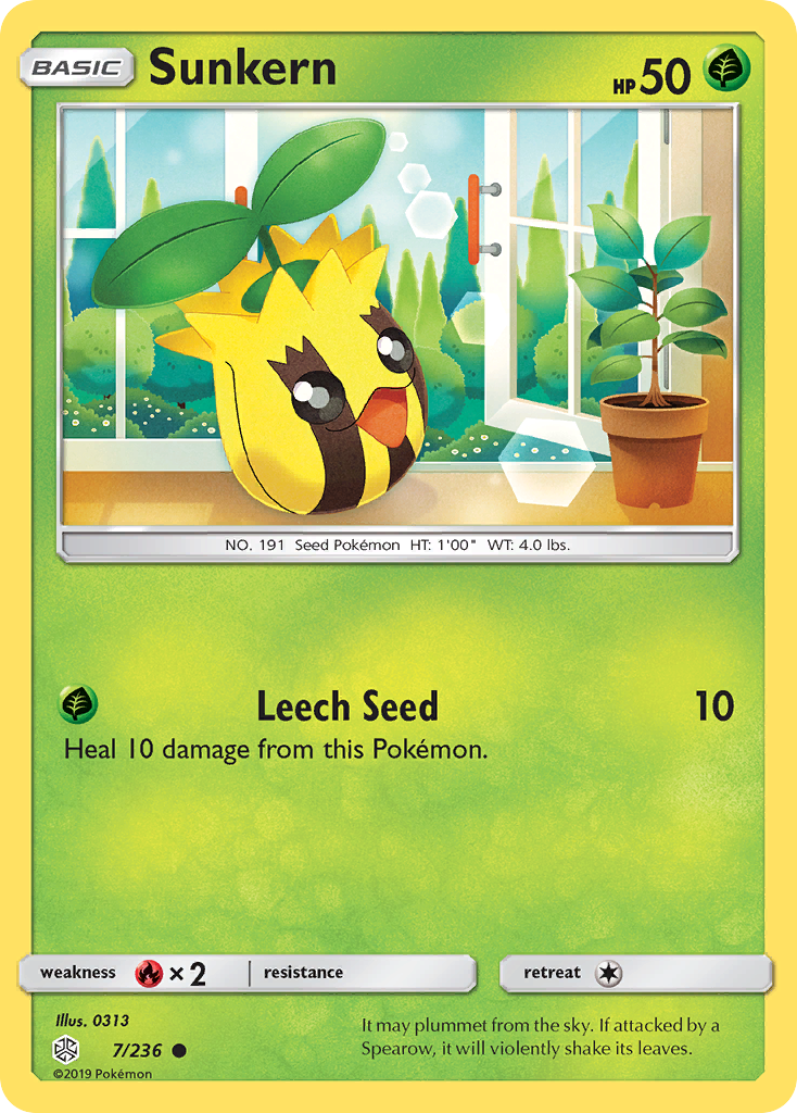 Sunkern (7/236) [Sun & Moon: Cosmic Eclipse] | Card Merchant Takapuna