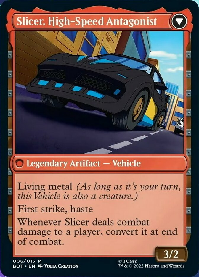 Slicer, Hired Muscle // Slicer, High-Speed Antagonist [Transformers] | Card Merchant Takapuna