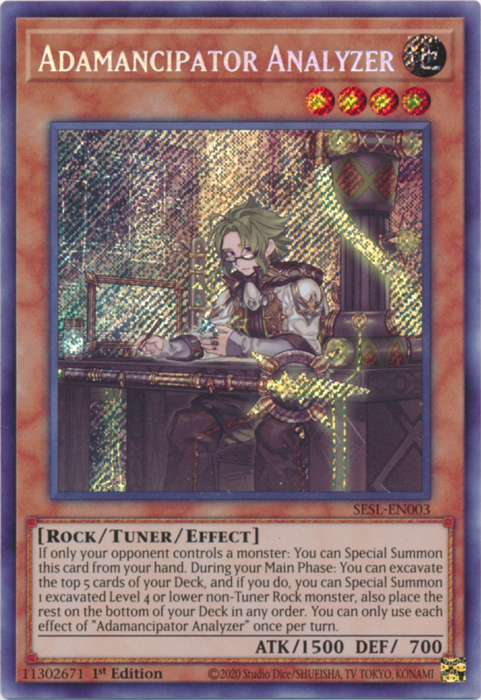 Adamancipator Analyzer [SESL-EN003] Secret Rare | Card Merchant Takapuna