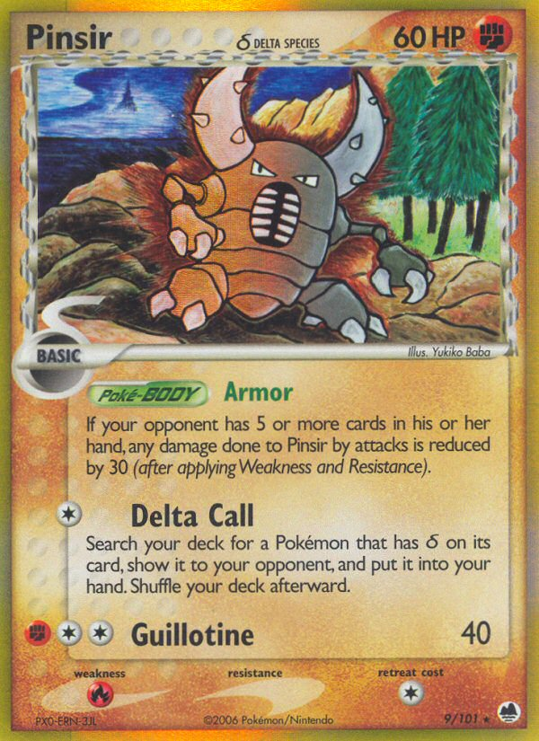 Pinsir (9/101) (Delta Species) [EX: Dragon Frontiers] | Card Merchant Takapuna
