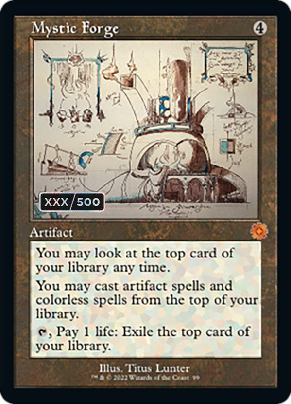 Mystic Forge (Retro Schematic) (Serialized) [The Brothers' War Retro Artifacts] | Card Merchant Takapuna
