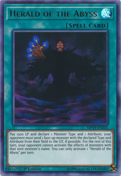 Herald of the Abyss [MP19-EN201] Ultra Rare | Card Merchant Takapuna