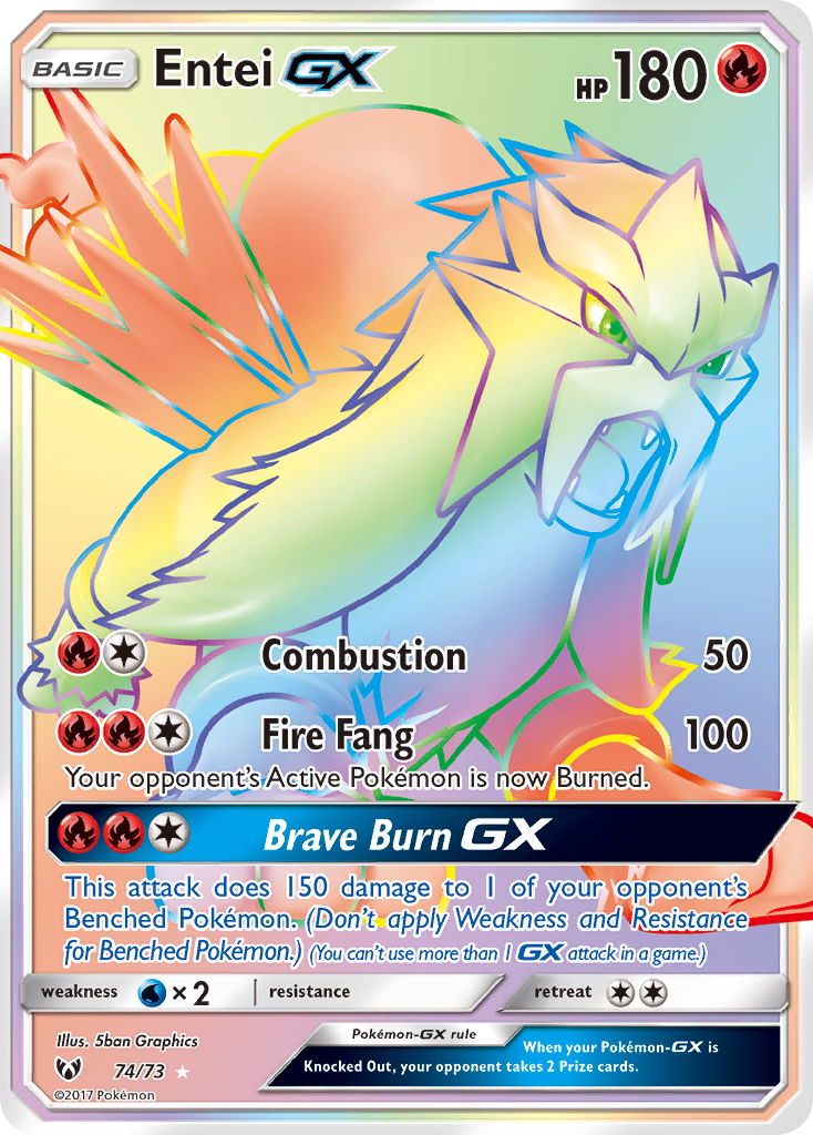 Entei GX (74/73) [Sun & Moon: Shining Legends] | Card Merchant Takapuna