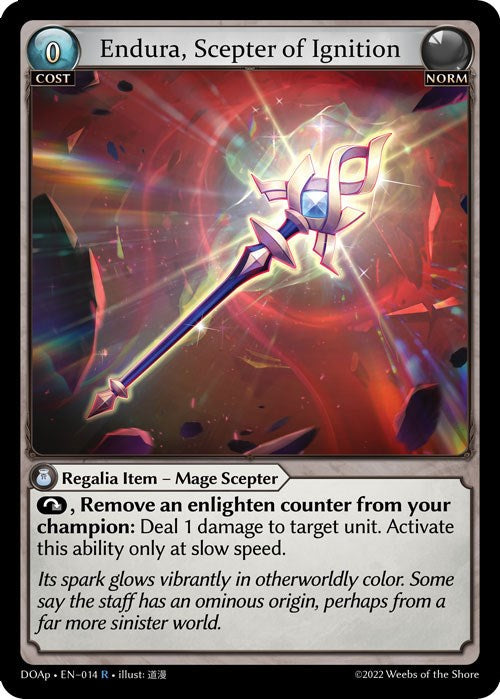 Endura, Scepter of Ignition (014) [Dawn of Ashes: Prelude] | Card Merchant Takapuna