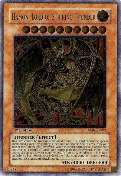 Hamon, Lord of Striking Thunder (UTR) [SOI-EN002] Ultimate Rare | Card Merchant Takapuna
