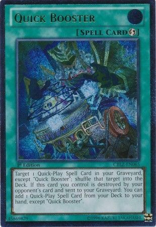 Quick Booster [CBLZ-EN065] Ultimate Rare | Card Merchant Takapuna