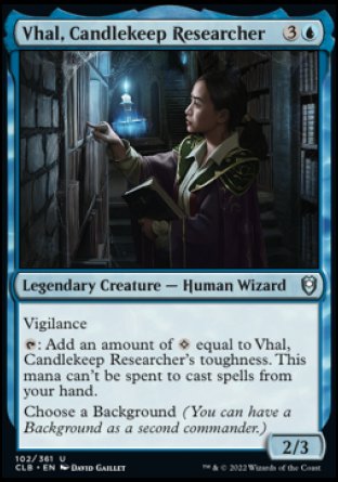 Vhal, Candlekeep Researcher [Commander Legends: Battle for Baldur's Gate] | Card Merchant Takapuna