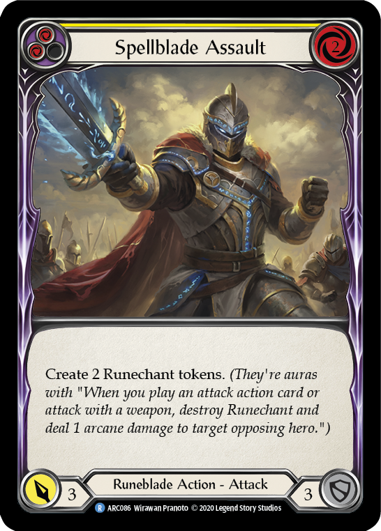 Spellblade Assault (Yellow) [U-ARC086] (Arcane Rising Unlimited)  Unlimited Rainbow Foil | Card Merchant Takapuna