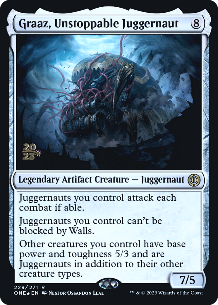 Graaz, Unstoppable Juggernaut [Phyrexia: All Will Be One Prerelease Promos] | Card Merchant Takapuna