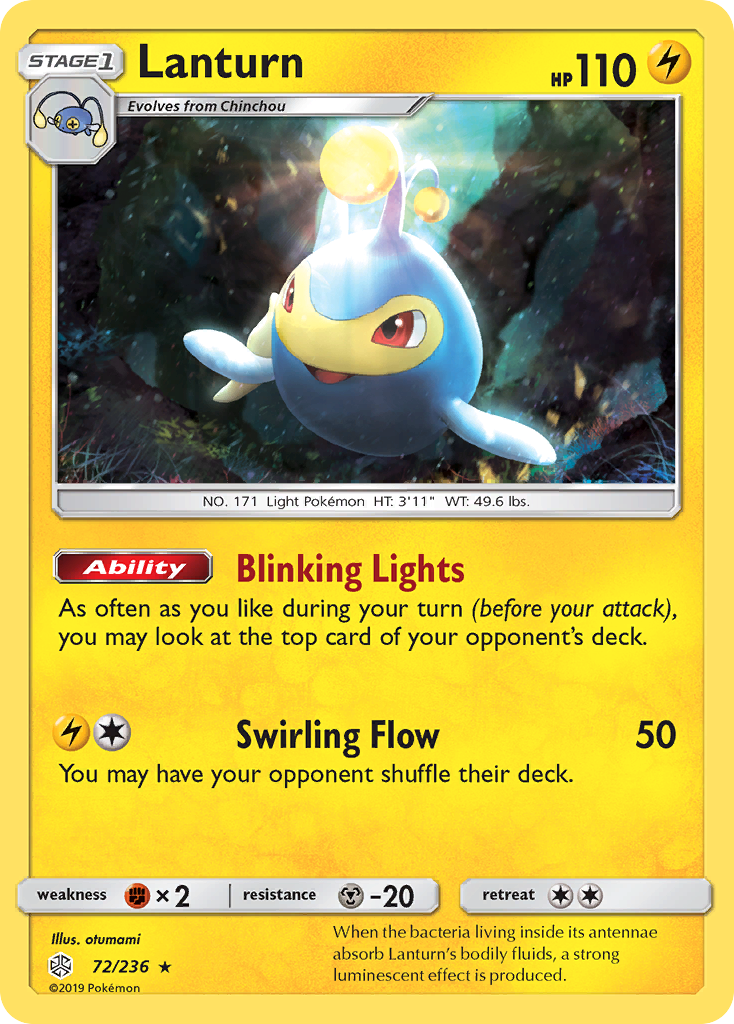 Lanturn (72/236) [Sun & Moon: Cosmic Eclipse] | Card Merchant Takapuna