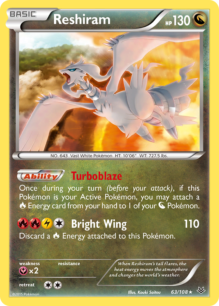 Reshiram (63/108) [XY: Roaring Skies] | Card Merchant Takapuna