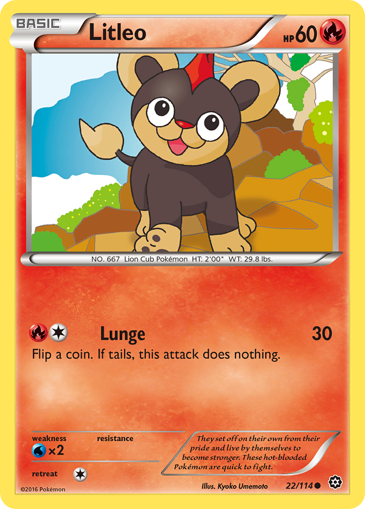 Litleo (22/114) [XY: Steam Siege] | Card Merchant Takapuna