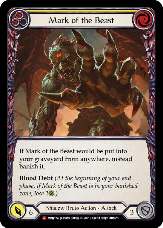 Mark of the Beast [MON124-RF] (Monarch)  1st Edition Rainbow Foil | Card Merchant Takapuna