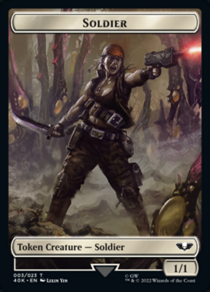 Soldier (003) // Ultramarines Honour Guard Double-Sided Token [Warhammer 40,000 Tokens] | Card Merchant Takapuna