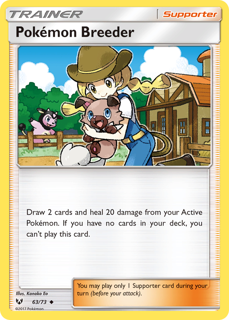 Pokemon Breeder (63/73) [Sun & Moon: Shining Legends] | Card Merchant Takapuna