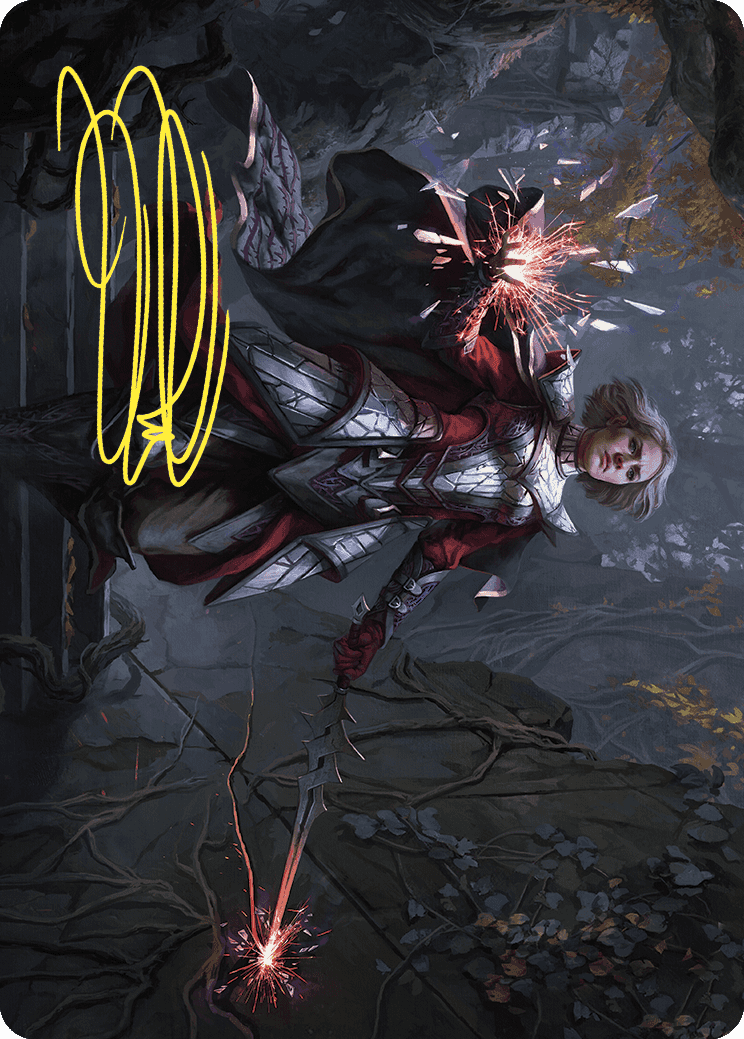 Rowan, Scion of War Art Card (31/81) (Gold-Stamped Signature) [Wilds of Eldraine Art Series] | Card Merchant Takapuna