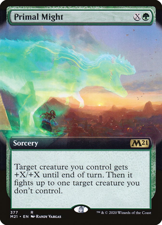 Primal Might (Extended Art) [Core Set 2021] | Card Merchant Takapuna