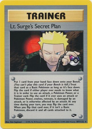 Lt. Surge's Secret Plan (107/132) [Gym Challenge 1st Edition] | Card Merchant Takapuna