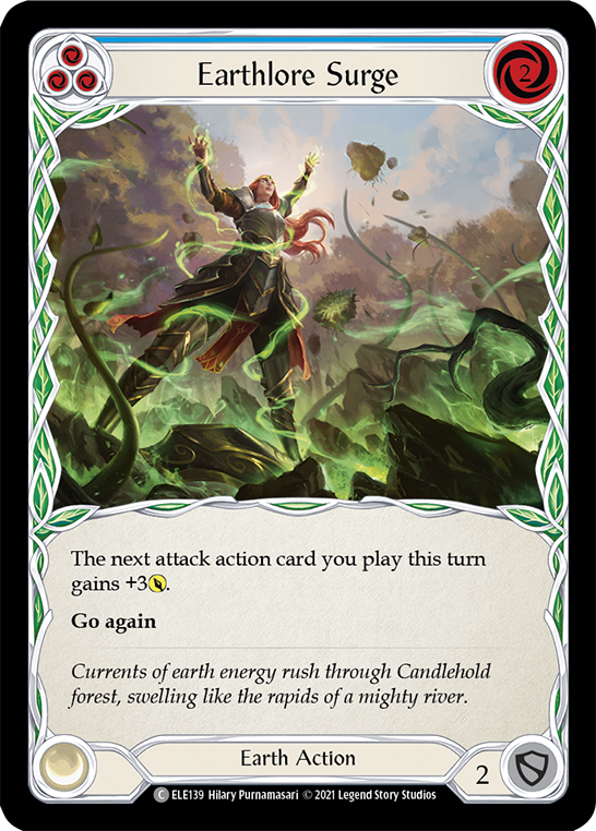 Earthlore Surge (Blue) [ELE139] (Tales of Aria)  1st Edition Rainbow Foil | Card Merchant Takapuna