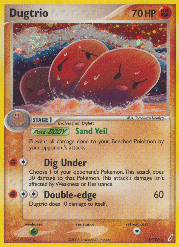 Dugtrio (5/100) [EX: Crystal Guardians] | Card Merchant Takapuna
