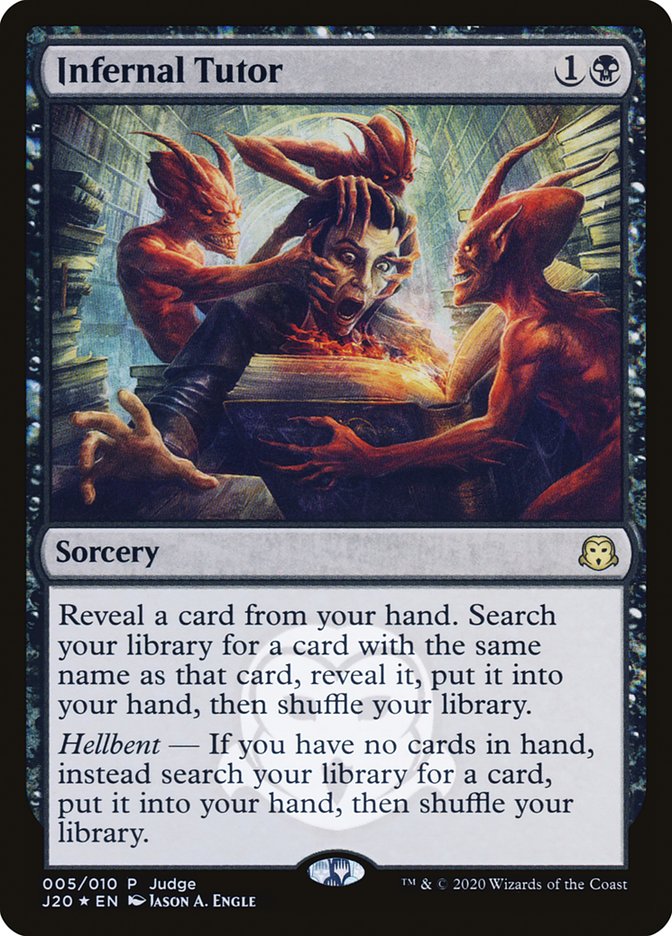 Infernal Tutor [Judge Gift Cards 2020] | Card Merchant Takapuna