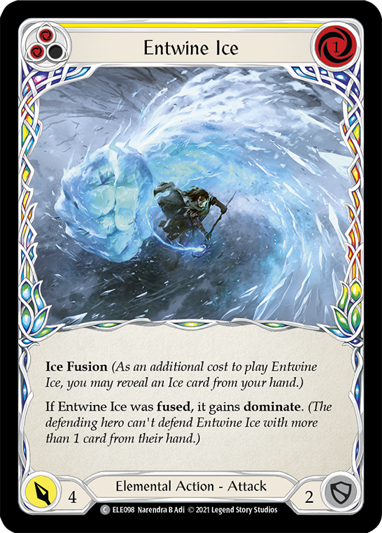 Entwine Ice (Yellow) [ELE098] (Tales of Aria)  1st Edition Normal | Card Merchant Takapuna
