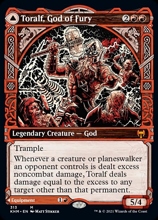 Toralf, God of Fury // Toralf's Hammer (Showcase) [Kaldheim] | Card Merchant Takapuna