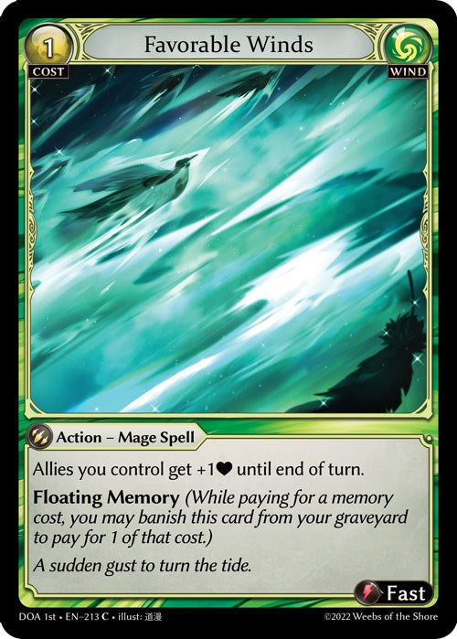 Favorable Winds (213) [Dawn of Ashes: 1st Edition] | Card Merchant Takapuna