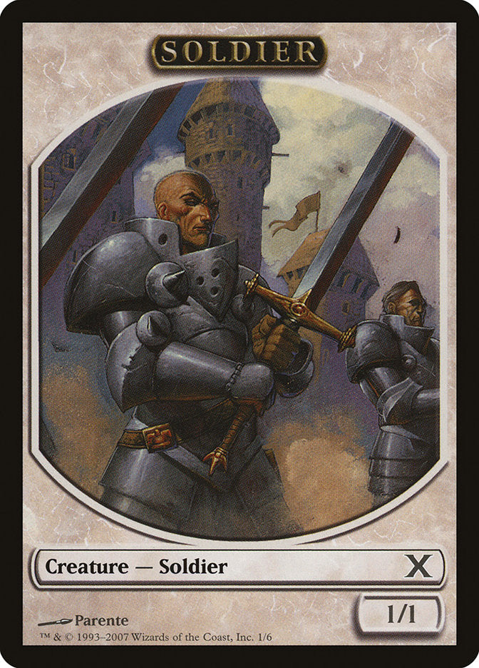 Soldier Token [Tenth Edition Tokens] | Card Merchant Takapuna