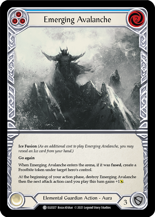 Emerging Avalanche (Blue) [ELE027] (Tales of Aria)  1st Edition Normal | Card Merchant Takapuna