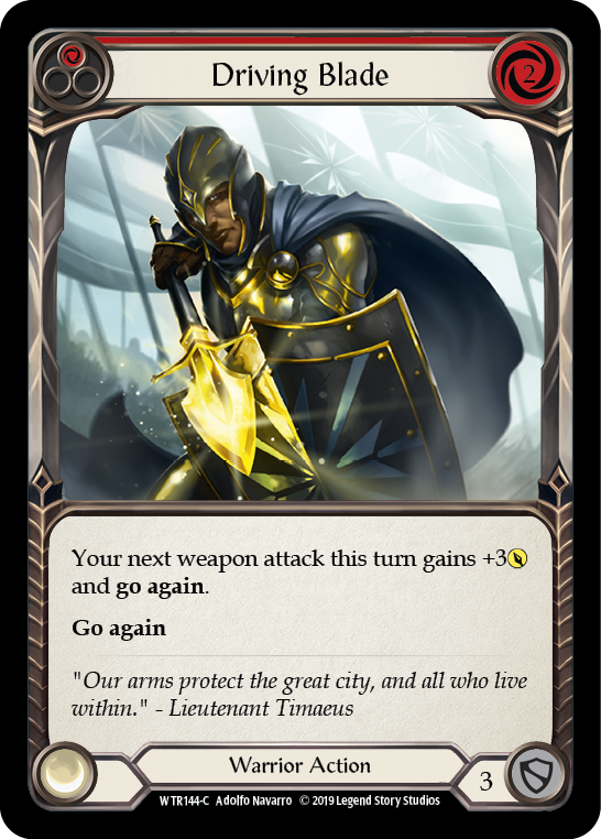 Driving Blade (Red) [WTR144-C] (Welcome to Rathe)  Alpha Print Rainbow Foil | Card Merchant Takapuna