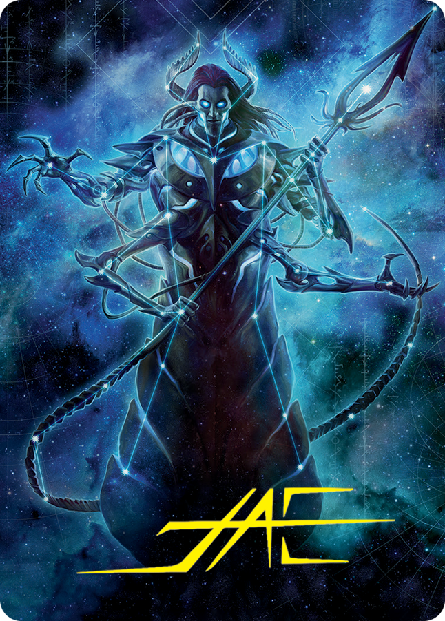 Heliod, the Warped Eclipse Art Card (Gold-Stamped Signature) [March of the Machine Art Series] | Card Merchant Takapuna