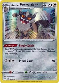 Galarian Perrserker (128/202) [SWSH01: Sword & Shield Base Set] | Card Merchant Takapuna
