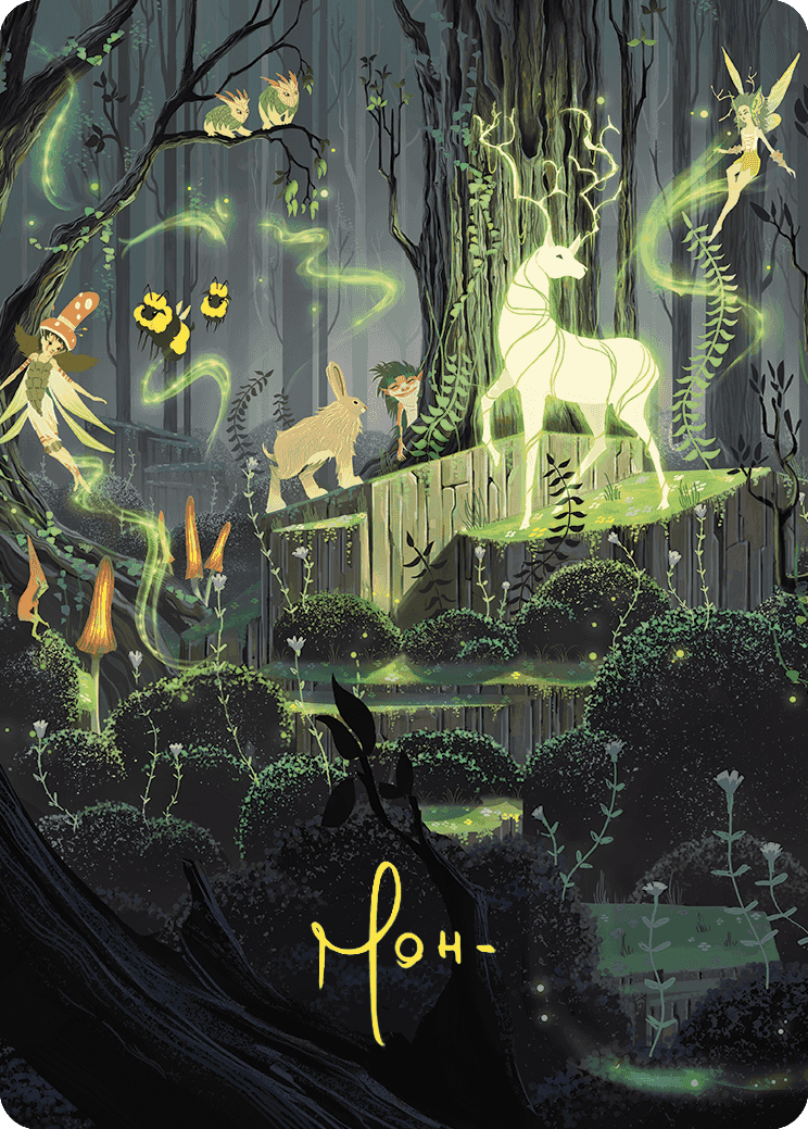 Primal Vigor Art Card (Gold-Stamped Signature) [Wilds of Eldraine Art Series] | Card Merchant Takapuna