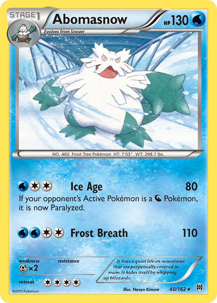 Abomasnow (40/162) [XY: BREAKthrough] | Card Merchant Takapuna