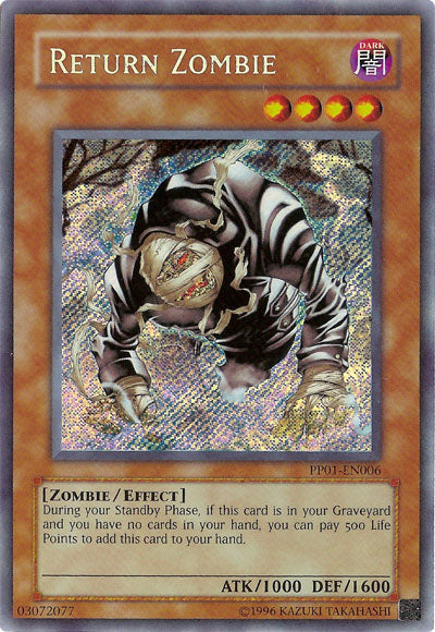 Return Zombie [PP01-EN006] Secret Rare | Card Merchant Takapuna