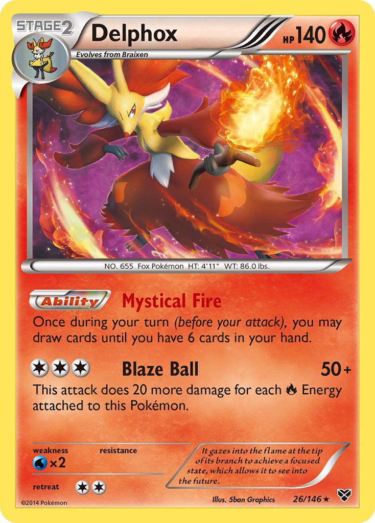 Delphox (26/146) (Cosmos Holo) (Blister Exclusive) [XY: Base Set] | Card Merchant Takapuna