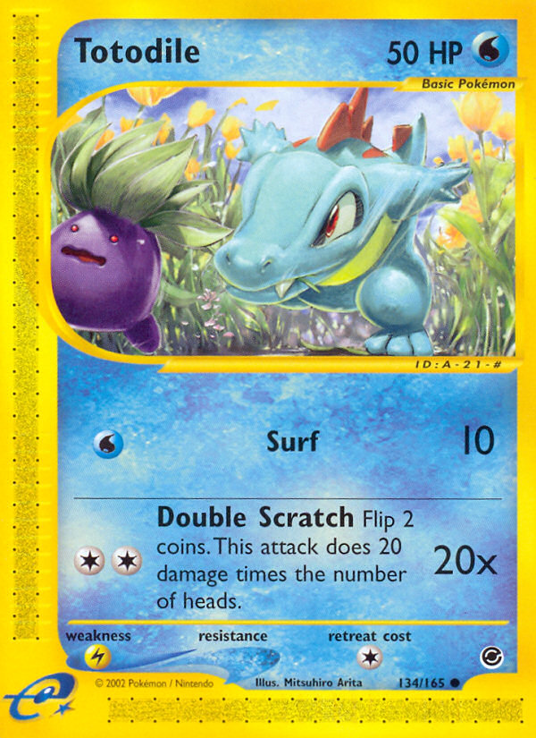 Totodile (134/165) [Expedition: Base Set] | Card Merchant Takapuna