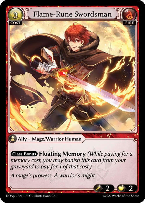 Flame-Rune Swordsman (073) [Dawn of Ashes: Prelude] | Card Merchant Takapuna